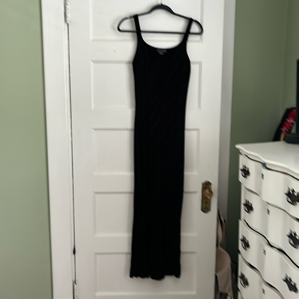 Long spaghetti strap maxi dress.